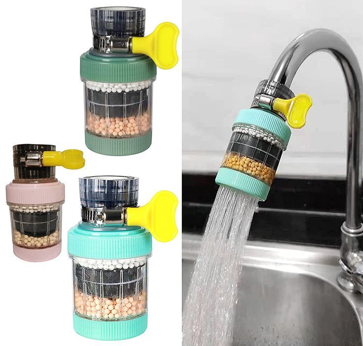 6 Layer Water Purifier Filter Faucet, Water Purifier Tap, Water Filter Nozzle, Household Kitchen Home Carbon Faucet, Multi Layer Fine Faucet Filter, 6 Layer Faucet Filter, Universal Kitchen Faucet Water Tap Heads TrendAxe