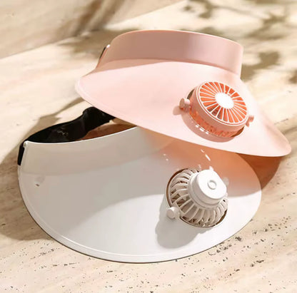 Solar Cooling Fan Cap,Rechargeable Portable Sun Hat TrendAxe