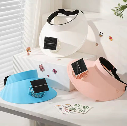 Solar Cooling Fan Cap,Rechargeable Portable Sun Hat TrendAxe