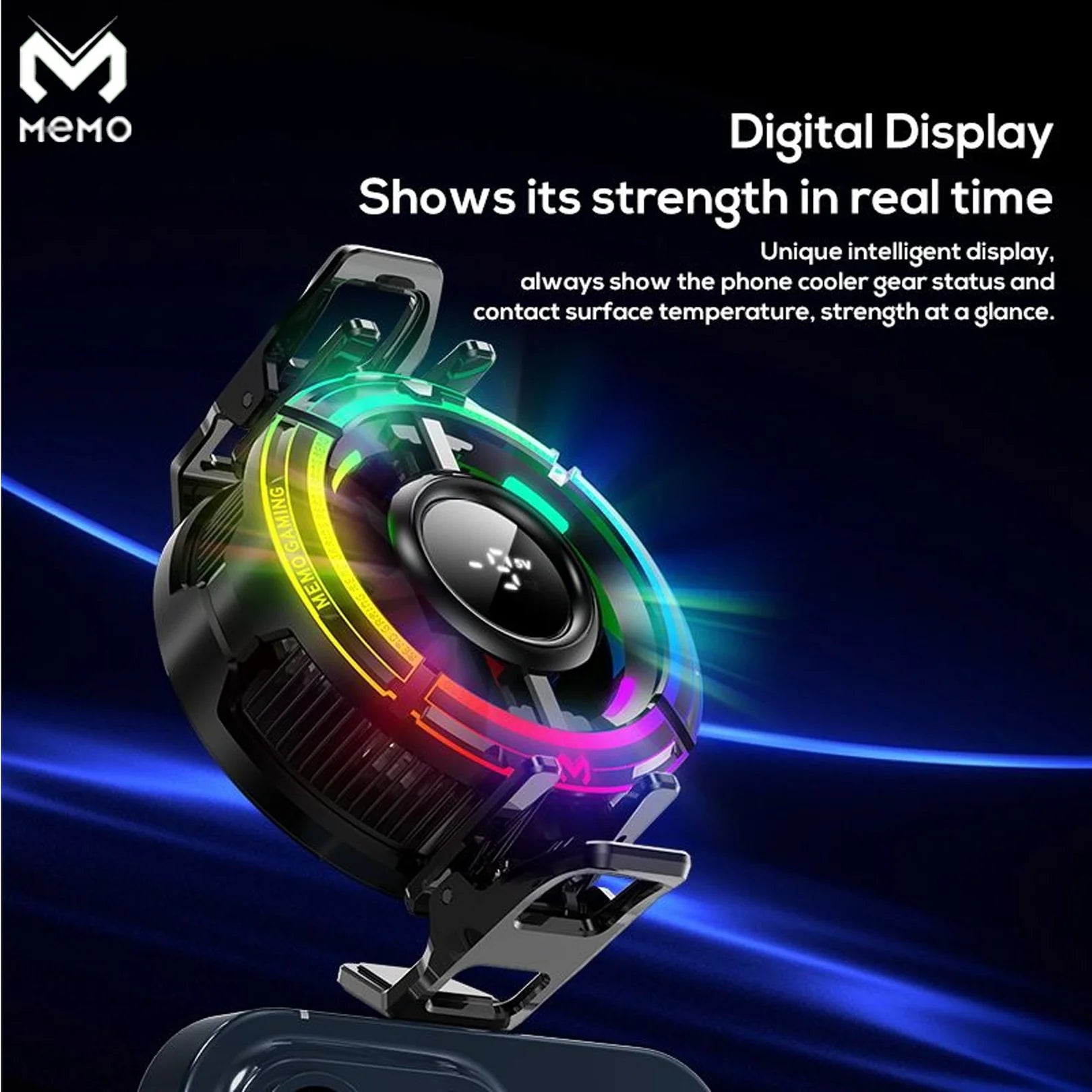 RGB Mobile Phone Cooler with Digital Display
